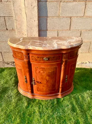 APARADOR CONSOLA ANTIGUA LUIS XVI DE MÁRMOL