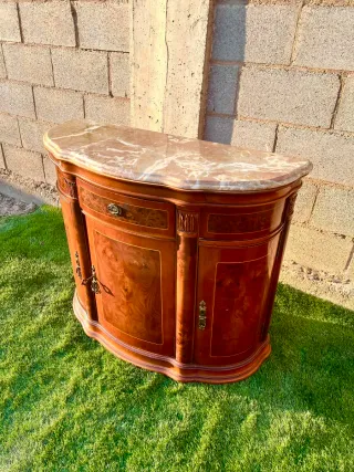 APARADOR CONSOLA ANTIGUA LUIS XVI DE MÁRMOL