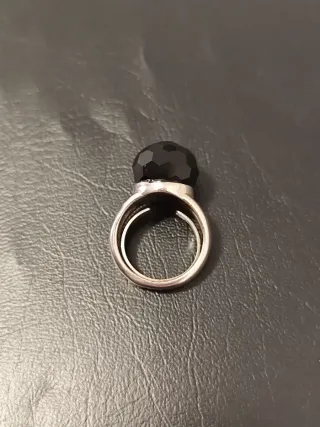 Anillo Viceroy Negro y Plateado