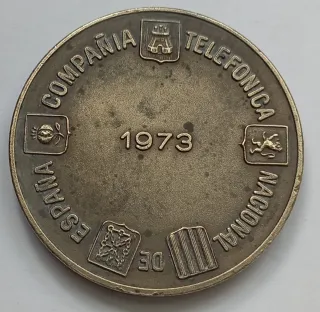 Medalla Compañía Telefónica Nacional España 1973