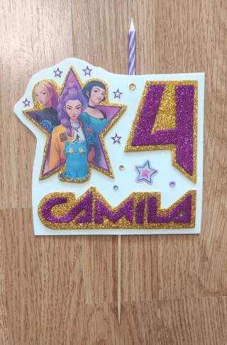 Vela para tarta Guerreras K-Pop Huntrix