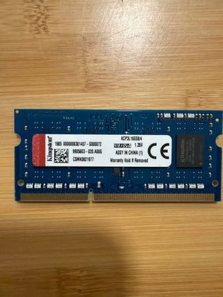 Memoria RAM Kingston 4GB DDR3L