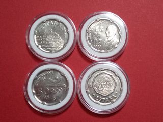 4 MONEDAS CONMEMORATIVAS DE 50 Ptas. VARIOS AÑOS