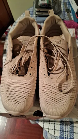 Zapatillas Skechers Bobs Squad Beige