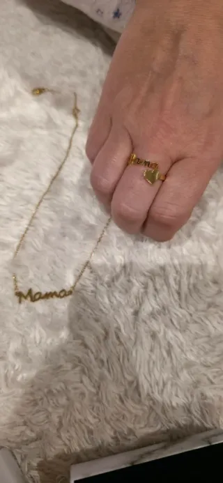 Conjunto collar y anillo Mama