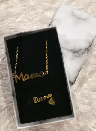 Conjunto collar y anillo Mama