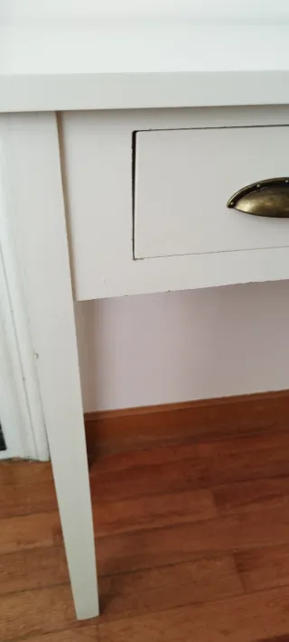 Mueble recibidor madera blanco