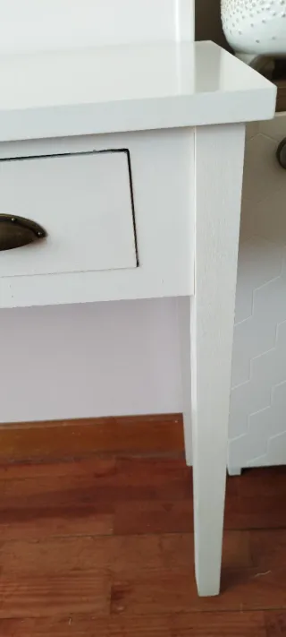 Mueble recibidor madera blanco