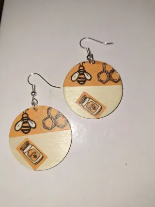 Pendientes de margarita Inspiración abejitas