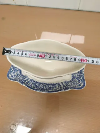 La Cartuja de Sevilla - Plato y Bol Azul Salsera