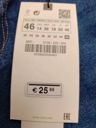 Pantalón Vaquero Mujer Zara Talla 46