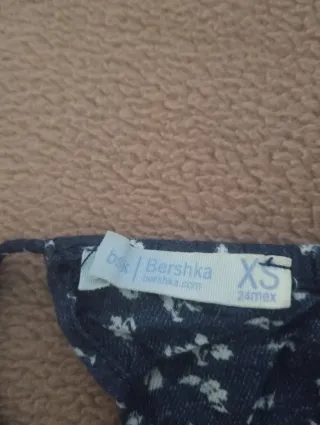 Blusa azul estampada mujer