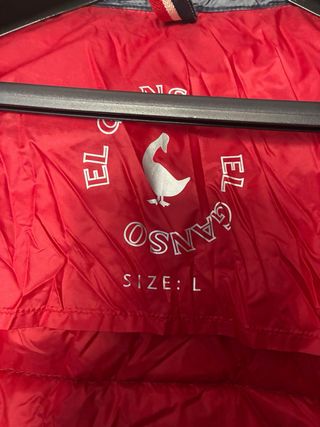 Chaleco acolchado El Ganso azul y rojo