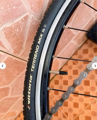 Bicicleta Gravel/Carretera Blanca Nueva Talla S