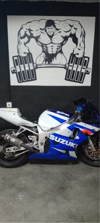 Suzuki GSXR 600 Sportbike Azul/Blanco