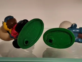 Figuras de Pitufos jugadores de rugby