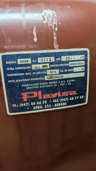 Depósito de aceite para conservas