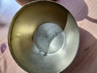 Zuccheriera vintage pera vintage metallo dorato