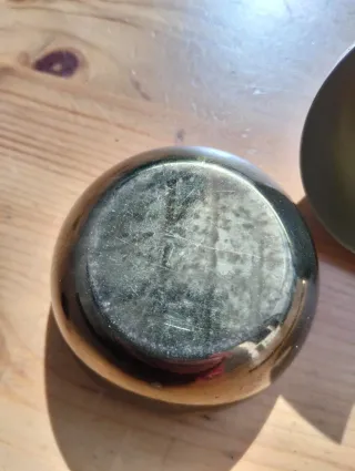 Zuccheriera vintage pera vintage metallo dorato