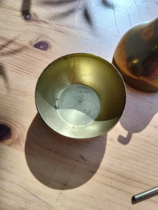 Zuccheriera vintage pera vintage metallo dorato