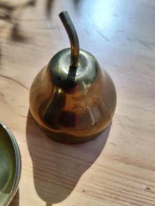 Zuccheriera vintage pera vintage metallo dorato