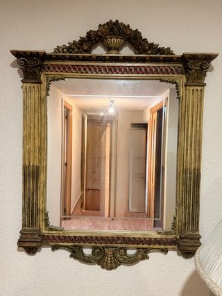 Espejo decorativo madera y dorado