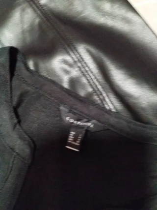 Conjunto Cortefiel Pantalón Polipiel Negro