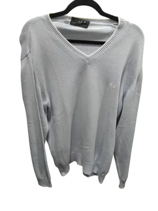Maglione Fred Perry Azzurro V-Neck Taglia M