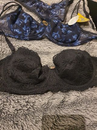 Conjunto sujetador y tanga Elinel floral