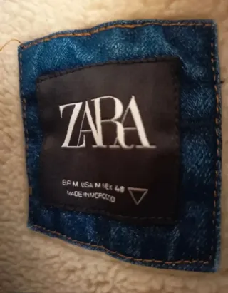 Cazadora vaquera Zara forrada Talla M