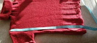 Jersey punto grueso cuello alto rojo talla L