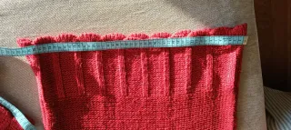 Jersey punto grueso cuello alto rojo talla L