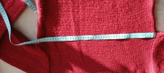 Jersey punto grueso cuello alto rojo talla L