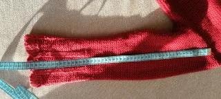 Jersey punto grueso cuello alto rojo talla L