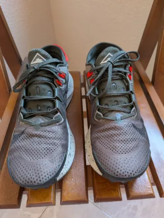 Zapatillas Nike Trail Pegasus Gris/Rojo