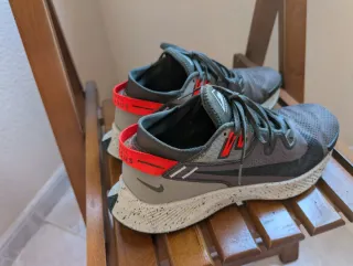 Zapatillas Nike Trail Pegasus Gris/Rojo