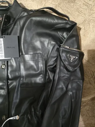 Chaqueta Prada Negra Piel Sintética