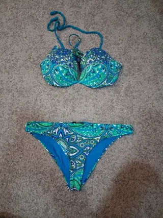 Bikini Tezenis Azul y Verde Estampado