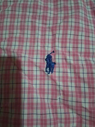 Camisa Polo Ralph Lauren cuadros rosa