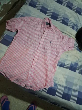 Camisa Polo Ralph Lauren cuadros rosa