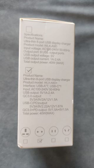 Estación de carga multipuerto USB con pantalla LCD