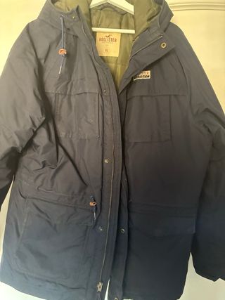 Trenca Hollister Azul Talla XL