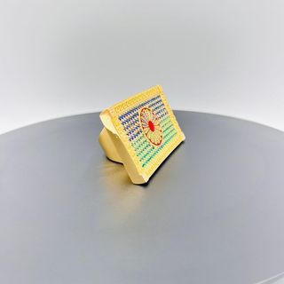 SELLO BANDERA GITANA CON CIRCONITAS18K