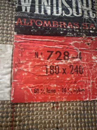 Alfombra lana floral verde y multicolor