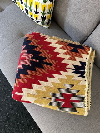 Tappeto Kilim in Cotone Etnico 80x300 cm. Per Corridoio.