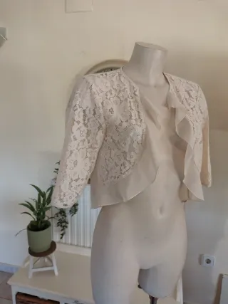 Bolero Elisa Landri Encaje Beige Talla Única