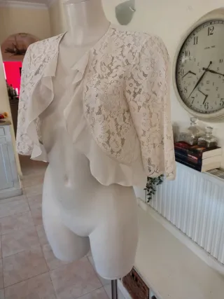 Bolero Elisa Landri Encaje Beige Talla Única