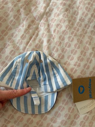 Gorra bebé Mayoral Rayas Azul Oso