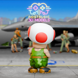 Figura Toad x Guile (Street Fighter)