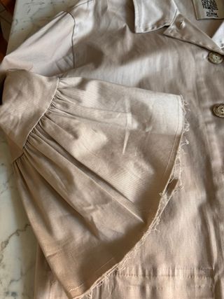 Giacca beige donna maniche a campana